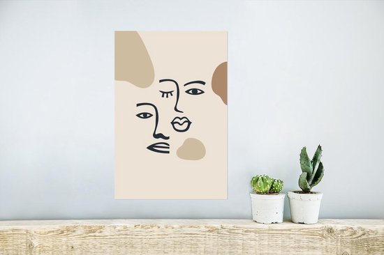 Affiche Pastel - Couleurs - Visages - 20x30 cm