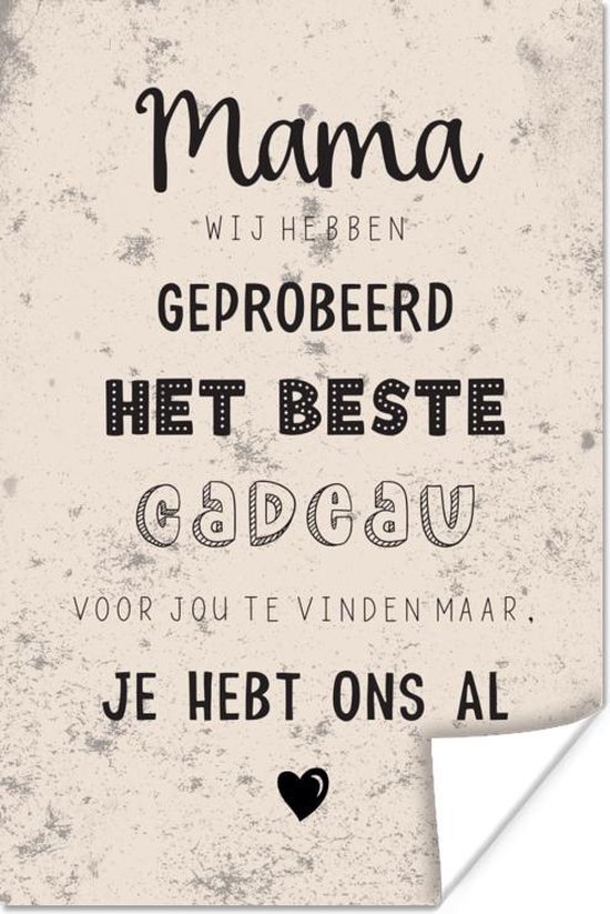 Affiche Proverbes - Citations - Maman - Maman tu nous as déjà - 20x30 cm