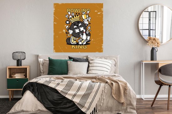 Affiche Vintage - Bowling - King - 100x100 cm XXL