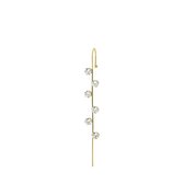 Lucardi - Dames Earcuff met steentjes - Oorbellen - Cadeau - Bijoux - Goudkleurig