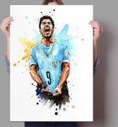 Voetbal Wereldster Print Poster Wall Art Kunst Canvas Printing Op Papier Living Decoratie Multi-color 50X70cm