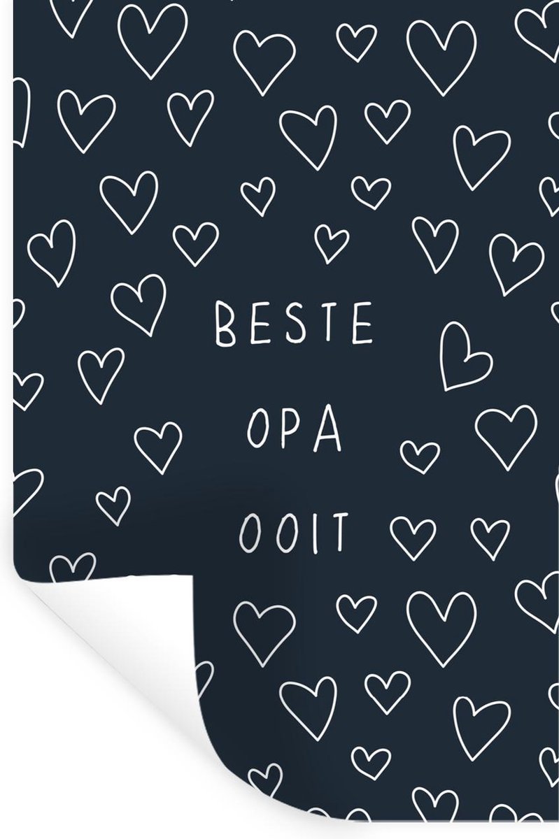 Muurstickers - Sticker Folie - Beste opa ooit - Cadeau voor man - Opa - Vaderdag - Spreuken - 60x90 cm - Plakfolie - Muurstickers Kinderkamer - Zelfklevend Behang - Vaderdag cadeautje - Cadeau voor vader en papa