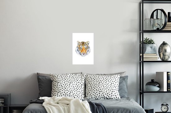 Stickers Stickers muraux - Tigre - Yeux - Tête - 20x30 cm - Feuille adhésive