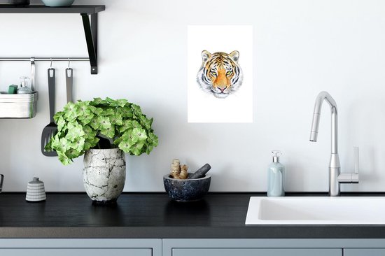 Stickers Stickers muraux - Tigre - Yeux - Tête - 20x30 cm - Feuille adhésive