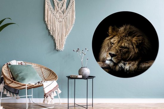 WallCircle - Tableau - Arbre Lion - Multicolore - 140 X 140 Cm