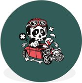 WallCircle - Wall Circle - Wall Circle Indoor - Voiture - Vintage - Crâne - 90x90 cm - Décoration murale - Peintures Ronds