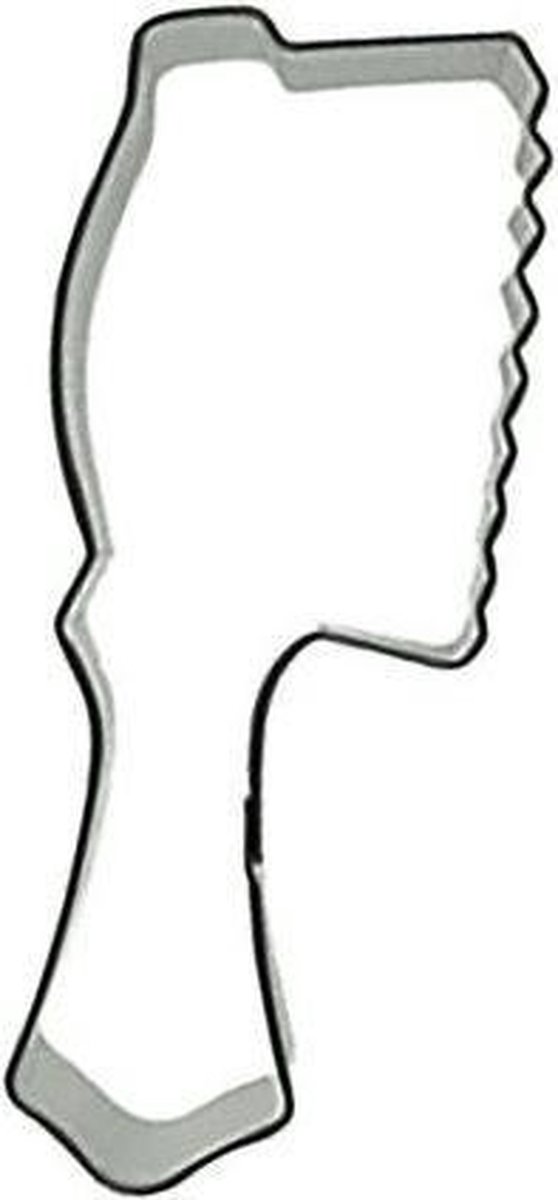 Koekjesuitsteker Haarborstel - metaal - 10.7cm x 4.2cm x 2.6cm