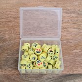 50 stuks Kralen Crazy Emoji Mix  - 1 cm - Figuurkralen - Kleikralen - Fimokralen
