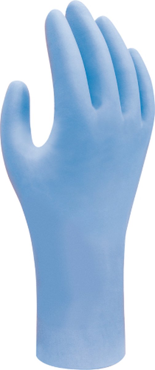 Showa 7500PF EBT Nitril Wegwerphandschoen blauw ongepoederd - maat XL - 100 stuks - zware kwaliteit