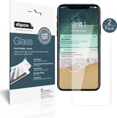 dipos I 2x Pantserfolie helder geschikt voor Apple iPhone X Beschermfolie 9H screen-protector
