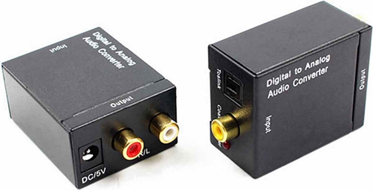 Converter SPDIF digitaal toslink naar RCA analoog audio omvormer