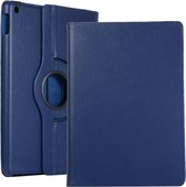 Case2go - Tablet hoes geschikt voor iPad 10.2 Inch 2021 / 2020 / 2019 - Draaibare Book Case Cover - Donker Blauw