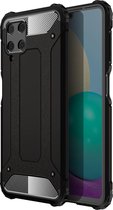 Samsung Galaxy A22 4G Hoesje - Mobigear - Outdoor Serie - Hard Kunststof Backcover - Zwart - Hoesje Geschikt Voor Samsung Galaxy A22 4G