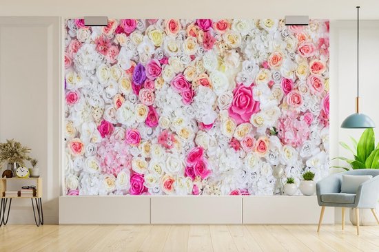 Papier Peint - Papier Papier peint photo Roses - Bloem - Couleurs - Largeur 600 cm x Hauteur 400 cm