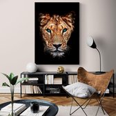 Poster Lioness - Plexiglas - Meerdere Afmetingen & Prijzen | Wanddecoratie - Interieur - Art - Wonen - Schilderij - Kunst