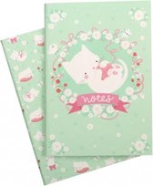 schriften Kat junior 21 cm papier groen 2-delig