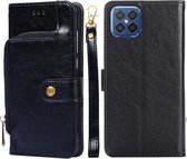 Voor Huawei nova 8 SE Rits Tas PU + TPU Horizontale Flip Lederen Case met Houder & Kaartsleuf & Portemonnee & Lanyard (Zwart)