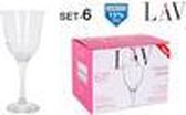 SET 6 CUPS WINE 250CC VALS