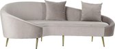 Sofa DKD Home Decor Polyester Metaal Gouden Lichtgrijs (210 x 120 x 84 cm)