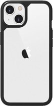 Apple iPhone 13 Hoesje Hybride Back Cover Transparant/Zwart