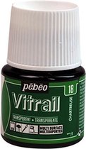 Glasverf - 18 Chartreuse - Transparant - Pebeo Vitrail - 45 ml