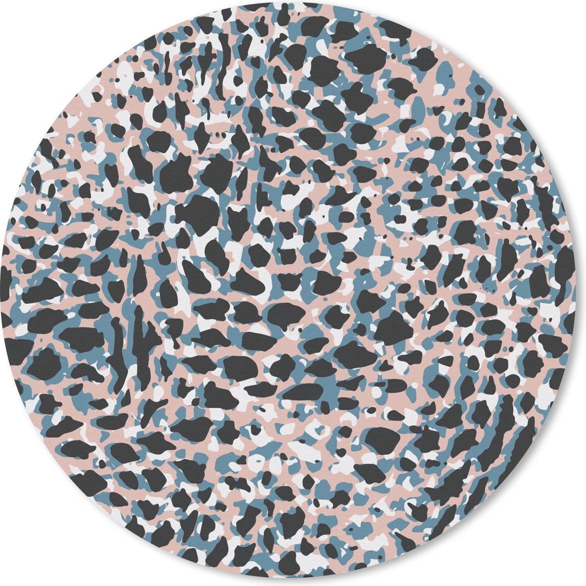Muismat rond 30x30 cm - Mousepad Patronen - Panterprint - Roze - Ronde muismatten