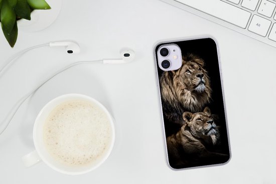 Coque iPhone 11 - Lion - Lionne - Portrait - Siliconen