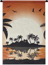 Tapisserie - Tapisserie - Soleil - Île - Mer - 60x90 cm - Tapisserie
