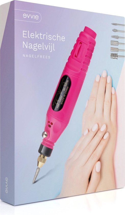 Evvie Nagelfrees voor Manicure en Pedicure – Electrische nagelvijl met bitjes (freesjes) - grape - Evvie