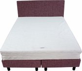 Bedworld Boxspring 160x200 - Stevig - Linnenlook - Aubergine (S69)