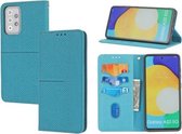 Voor Samsung Galaxy S20 FE Geweven Textuur Stiksels Magnetische Horizontale Flip PU Lederen Case met Houder & Kaartsleuven & Portemonnee & Lanyard (Blauw)