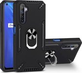 Voor Realme 6 PC + TPU-beschermhoes met 360 graden draaibare ringhouder (zwart)