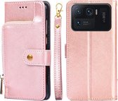 Ritstas PU + TPU Horizontale Flip Leren Case met Houder & Kaartsleuf & Portemonnee & Lanyard Voor Xiaomi Mi 11 Ultra (Rose Gold)