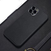 Nauwkeurige gat gevlochten nylon warmteafvoer PC + TPU beschermhoes voor iPhone 12 mini (zwart)