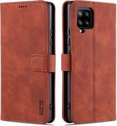 Voor Samsung Galaxy A42 5G AZNS Huid Voelen Kalf Textuur Horizontale Flip Lederen Case met Kaartsleuven & Houder & Portemonnee (Bruin)