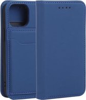 Sterk magnetisme Schokbestendig Horizontale Flip Liquid Feel lederen tas met houder & kaartsleuven & portemonnee voor iPhone 13 mini (blauw)