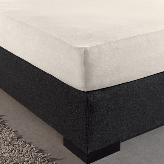 Drap-housse Boxspring Home Care - Double Jersey Stretch - Simple - 220 grammes - 80/90 / 100x200 - Crème