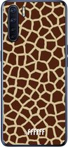 6F hoesje - geschikt voor OPPO A91 -  Transparant TPU Case - Giraffe Print #ffffff