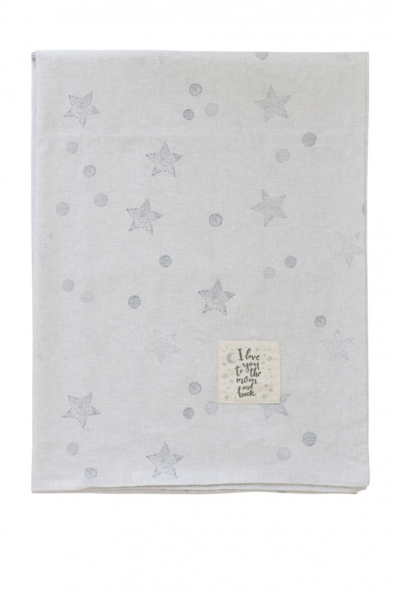 Pericles Donsovertrek Star 100 X 140 Cm Wit/grijs