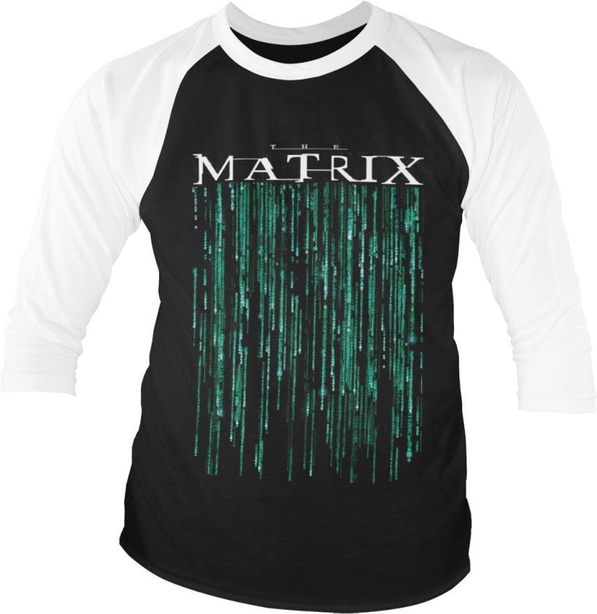 The Matrix Raglan top -M- The Matrix Zwart/Wit