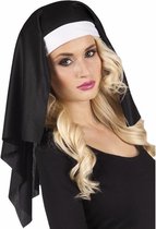 Set van 8x stuks nonnen thema verkleed hoofdkapje - Vrijgezellenfeest verkleed spullen