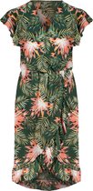 Palm Overslag Dress Groen