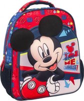 rugzak Mickey Mouse Clubhouse 31 x 27 cm blauw/rood