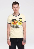 Sesamstraat Bert en Ernie shirt heren slim fit - Small