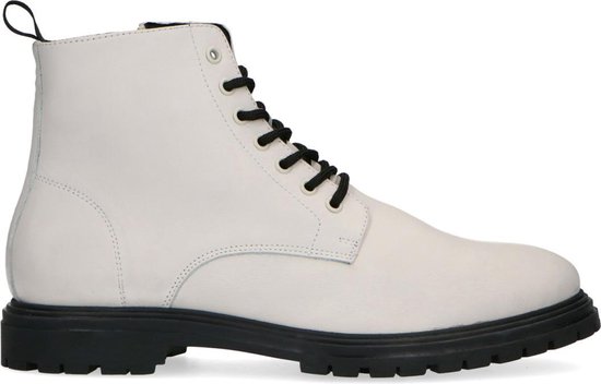 Sacha - Heren - Off white leren veterboots - Maat 43 | bol.com