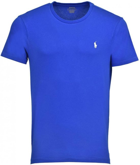 Polo Ralph Lauren T-shirt - Heren t-shirt korte mouw - Custom Fit - Crew hals - 100% katoen - Royal blue - XL