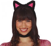 Fiestas Verkleed diadeem katten/poezen oren/oortjes - meisjes/dames - Carnaval