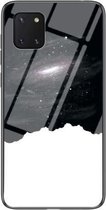 Voor Samsung Galaxy M60s Sterrenhemel Geschilderd Gehard Glas TPU Schokbestendig Beschermhoes (Kosmische Sterrenhemel)