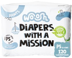 Woosh Couches culottes taille 5, 120 couches culottes, 12 à 17 kg