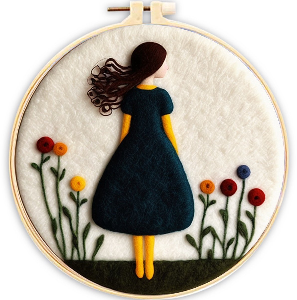 Casalora Punch Needle pakket - Naaldviltpakket / Borduurpakket DIY Kit voor Volwassenen - voor Beginners - Landschap - Complete DIY Starterset met Wol, Frame en Viltnaalden